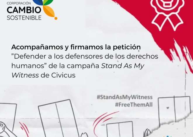 Nos sumamos a la Campaña Stand As My Witness de CIVICUS