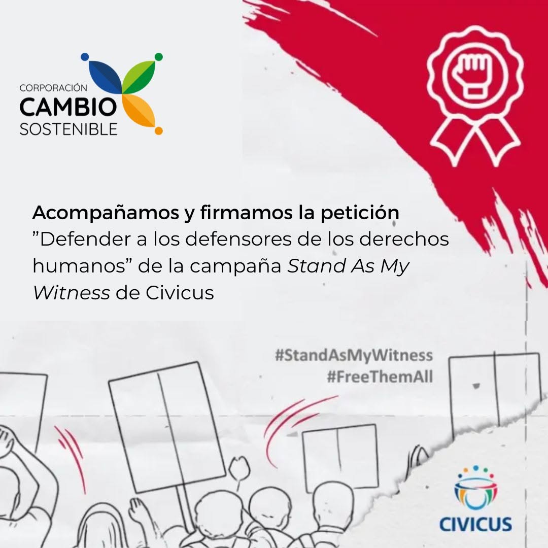 Nos sumamos a la Campaña Stand As My Witness de CIVICUS